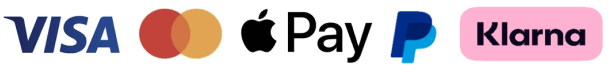 Multiple online payment options including Visa, Apple pay PayPal