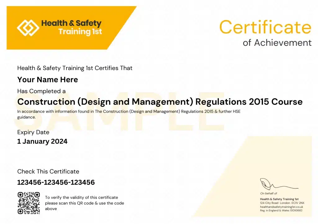 Sample CDM Digital Certificate