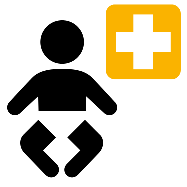Paediatric first aid icon