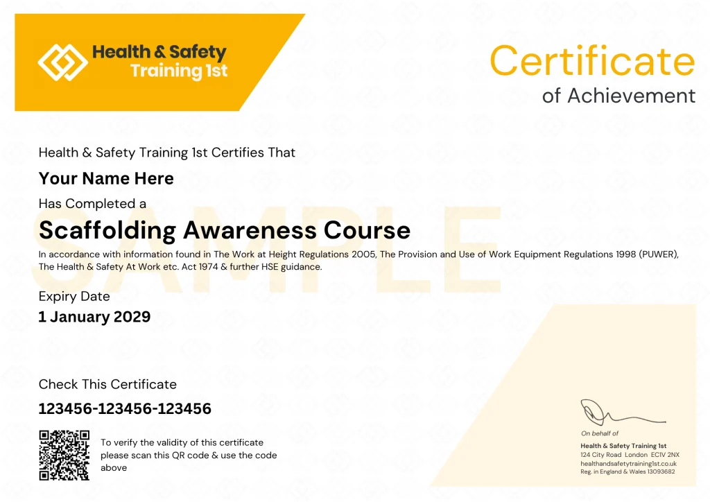 Sample Harness & Lanyard Inspection Certificate